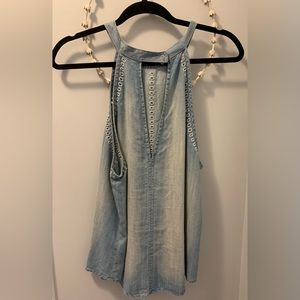 Bella Dahl M faded denim halter top